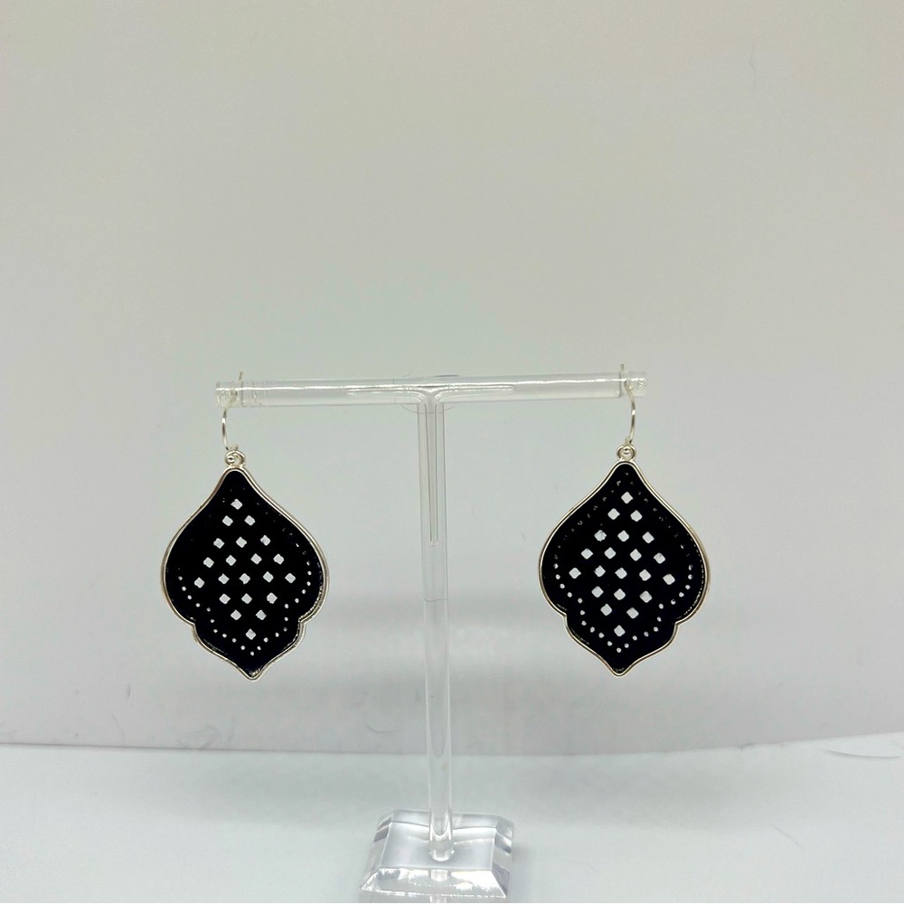 Black Filagree Earrings